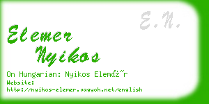 elemer nyikos business card